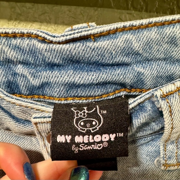 Sanrio My Melody Women's Skinny Jeans with Pink and White Accents - Picture 2 of 4